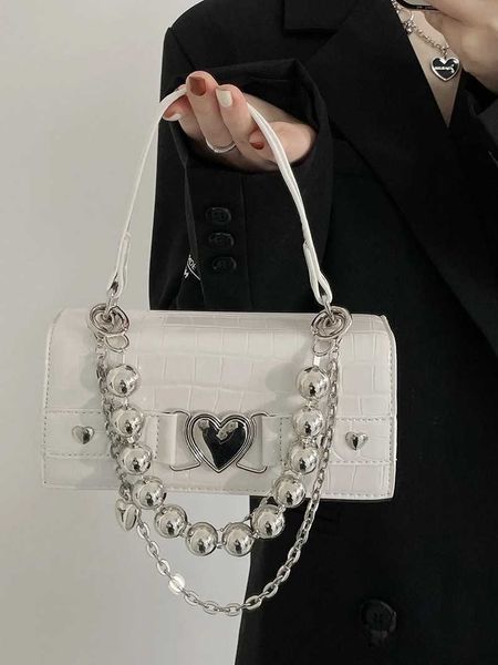 

shoulder bags fashion chain handbags for women 2023 new pu leather solid color small purse all match popular designer tote bag 230426