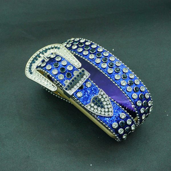 

suspenders pearlescent men's and women's pu leather with buckle full water diamond three piece set punk hip hop belt, Black;brown