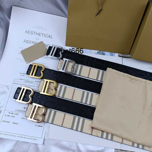 

retro designer belts mens and womens burbrerys genuine leather belt head layer cowhide embossed casual business all-match, Black;brown