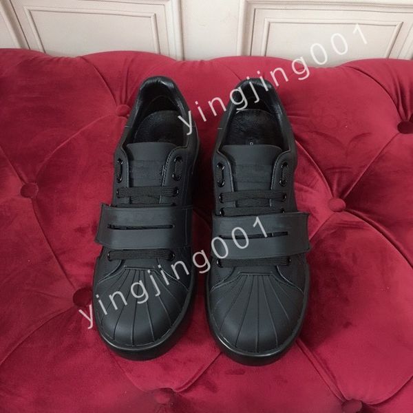 

2023 luxury shoes men's basketball shoes leather women's travel white shoes fashionable couple sports shoes platform, Black
