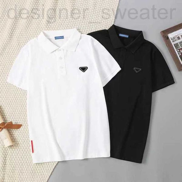 

men's polos designer men polo shirt designer tees fashion t s luxury high-end design men's classic triangular lapel short sleeved, White;black