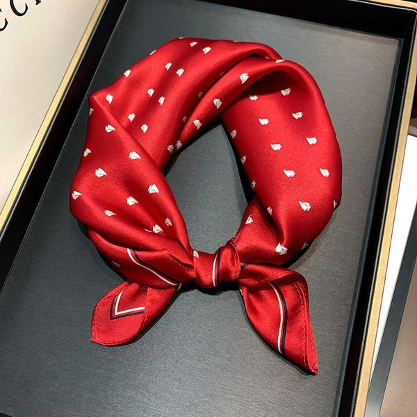 

scarves fashion 2022 silk hair scarf women bandana small neck hijab100 pure silk new summer beach shawls wraps foulard j230428, Blue;gray