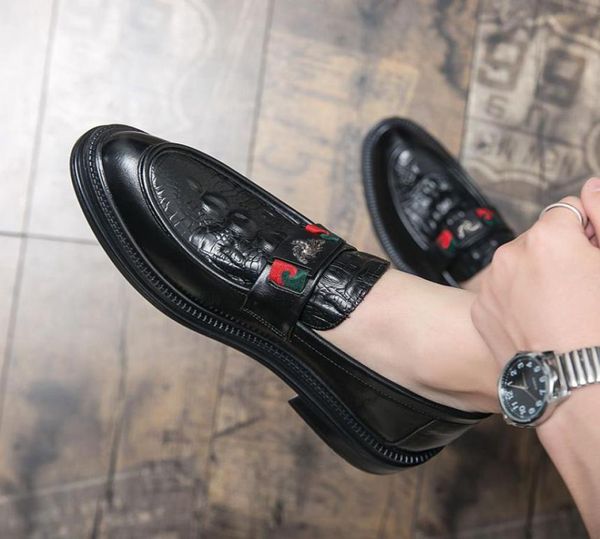 

casual business loafer solid slip on 2021 new men shoes classic comfortable pu leather spring autumn outdoors fashion round toe co7928677, Black