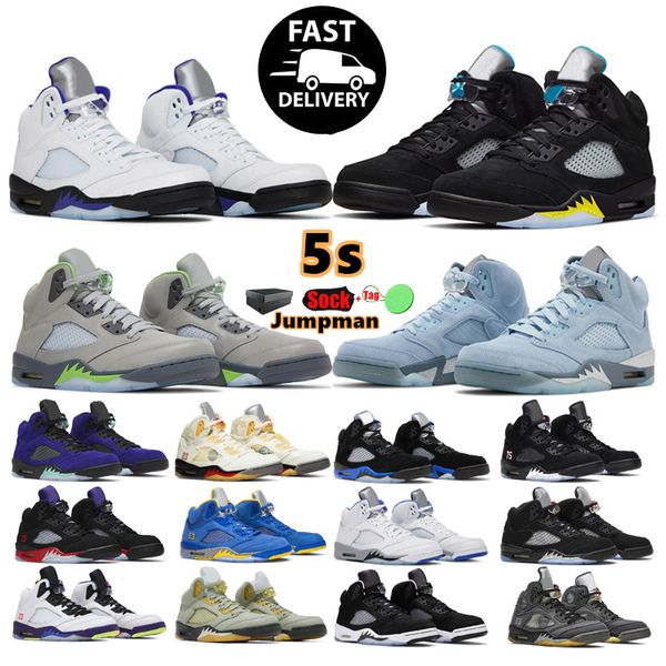 

jumpman 5 5s mens basketball shoes concord off noir unc university alternate grape 3 aqua fire red green bean easter sail men trainers sport