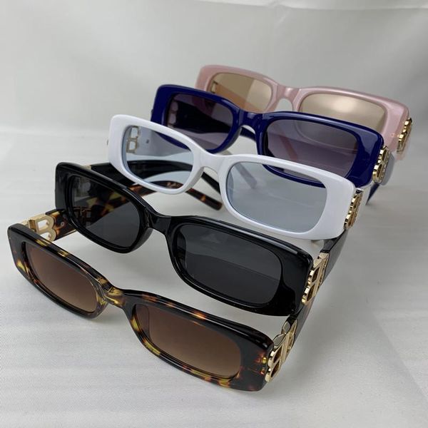 

designer sunglasses for women fashion small rectangle bb logo women men 2023 brand design ladies skinny outdoor shopping shade retro, White;black