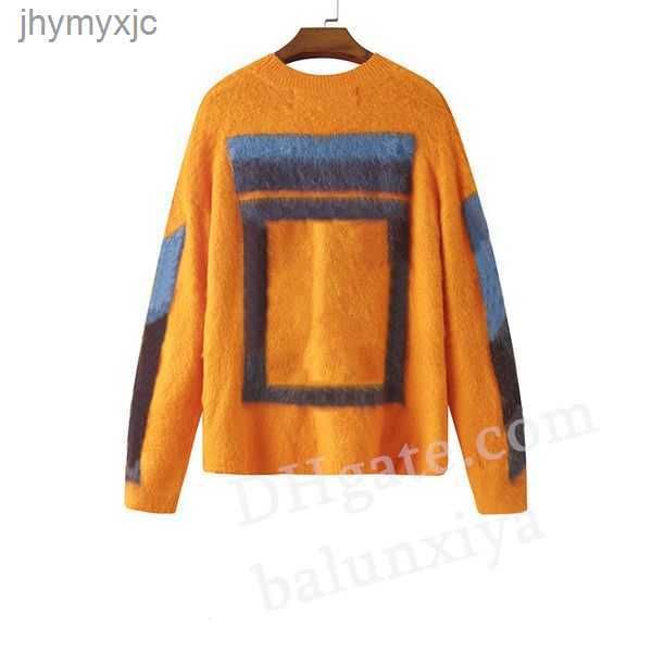 

mens designer sweaters splice tie dye pattern classic design trend thickened knitwear streetwear knits fashion winter sweater hoodies stripe, White;black