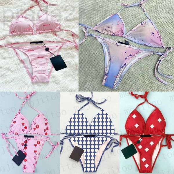 

women's plus size swimwear designer luxury print womens bikinis sets summer beach splits bikini fashion ladies swimsuit 07nn, Black