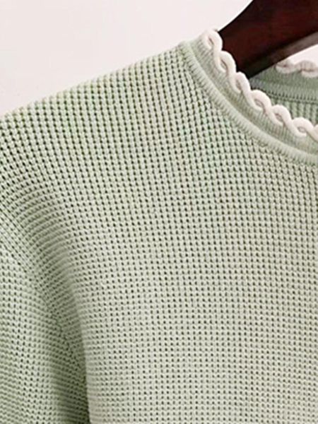 

dress 2022 new women's fashion knit sweater caridgan or mini skirt set lady singlebreasted lace puff sleeve knitwear short jupe suit, White