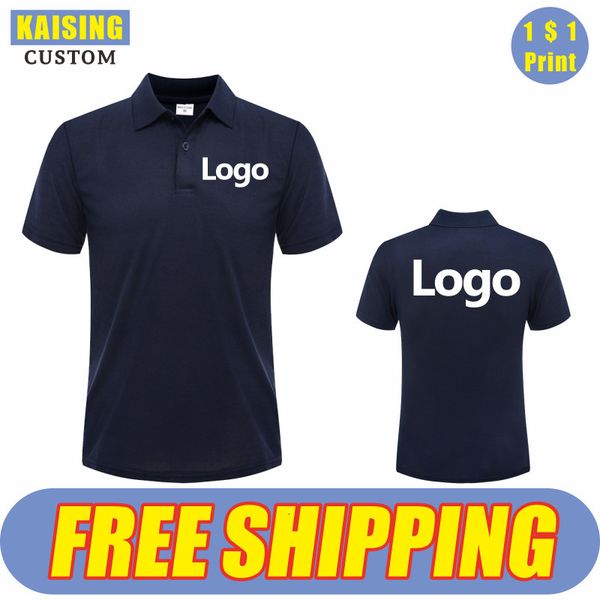 

men's polos kaising summer causal polo shirt custom printed text picture brand embroidery personal design breathable men and women 2304, White;black