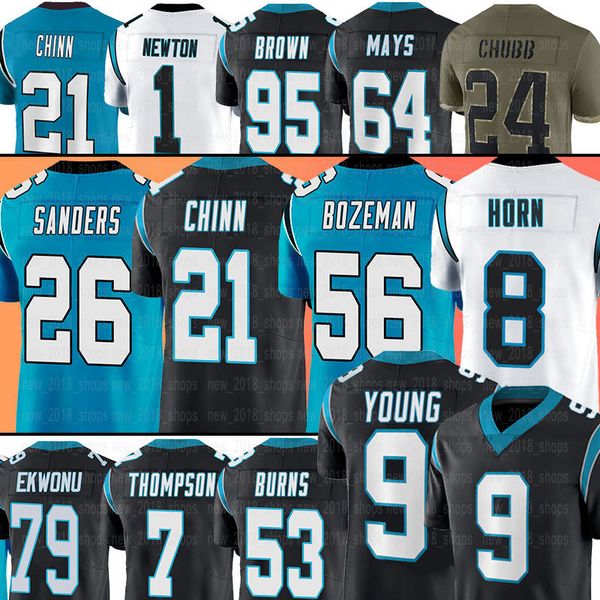 

2023 carolinas 9 bryce young sanders panther football jerseys miles sanders jeremy chinn bradley bozeman brian burns derrick brown ikem ekwo