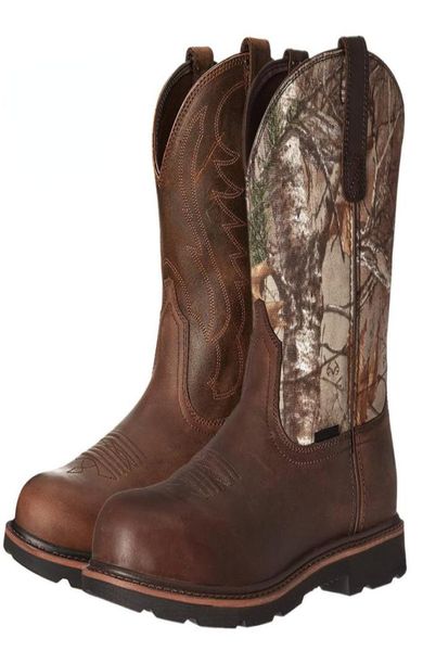 

boots men leather western boot comfortable knight antislip vintage cowboy comfort walking chelsea bottines bota footwear 2210175499726, Black