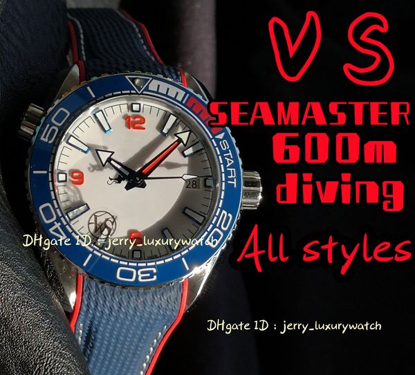 

vs luxury men's diving watch 600m diving gmt ceramic all styles, 45.5mm. 8906 automatic mechanical movement, ceramic bezel, 316l fine s, Slivery;brown