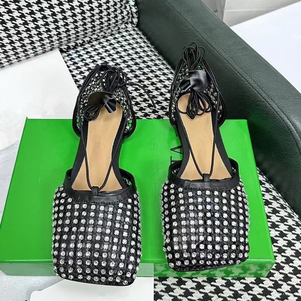 

summer beach sandals bohemian vacation flat shoes crystal net shoes ankle strappy cross tied real leather shoes woman, Black