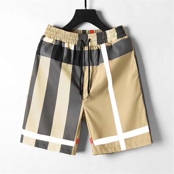 

men's shorts classic pattern plaid stripes color surf swimsuit beach swimsuit waterproof quick-drying gym elastic pot design m-3xl, White;black