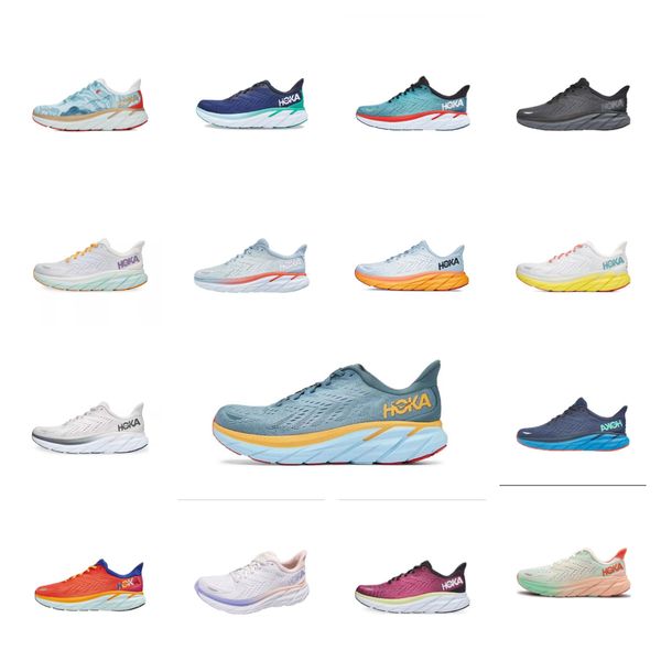 

hoka one one clifton 8 running shoes women men athletic shoe shock absorbing road fashion mens womens sneakers highway climbing online size