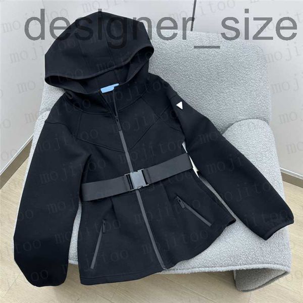 

women's jackets designersporty hooded jackets women coats letter badge mens jacket outerwear with belt yo19, Black;brown
