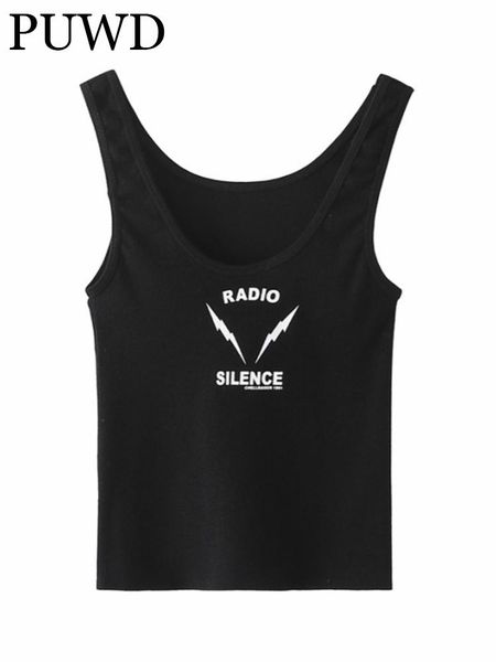 

tanks puwd elegant women white tank 2022 summer fashion ladies falsie slim print patchwork female chic soft cotton, Black;white