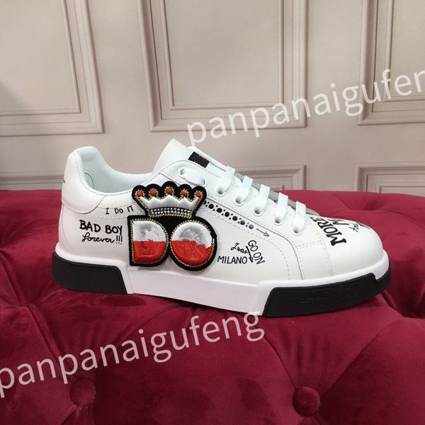 

new r casual shoes calf leather sneaker fashion lady white flat platform runners trainers for mens shoe sneakers, Black