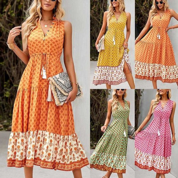 

r d casual dresses design fashion womens wear summer bohemian leisure holiday, Black;gray