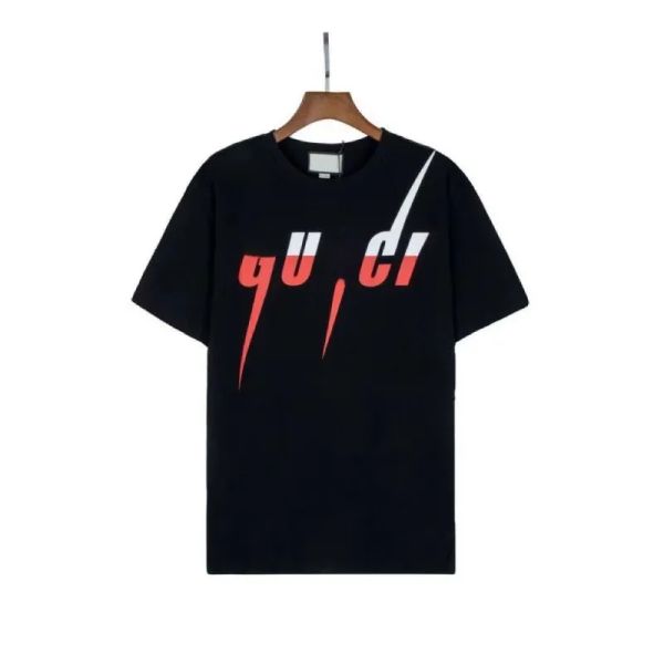 

men's t-shirt g lightning letter printing short sleeve fashion cotton breathable sweatshirt, White;black