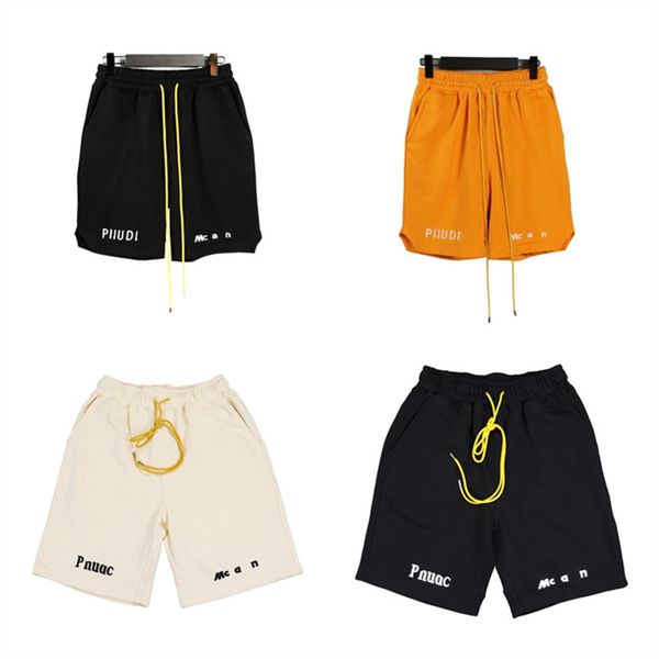 

athletic shorts american spring/summer new men's letter embroidery ribbon summer casual loose split shorts sports letter printing inner, White;black