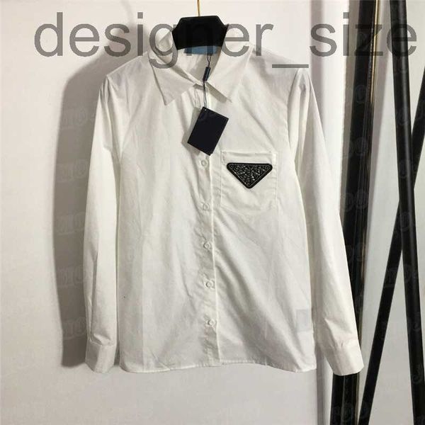 

women's blouses & shirts designerletter badge women shirts cardigan long sleeve blouses fashion brand black white shirt 66m1