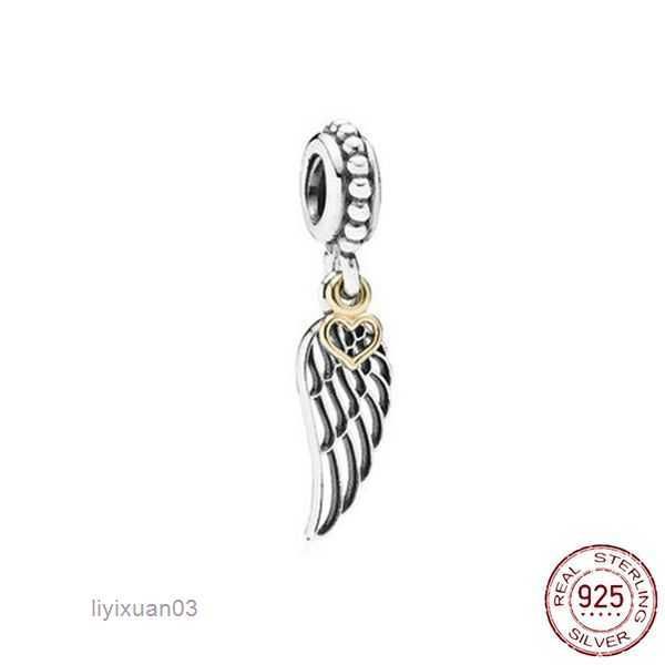 

pandorabeaded, strands 925 sterling silver charms angel swan of love heart bead pendant beads fit pandora bracelet jewelry making diy gift, Black