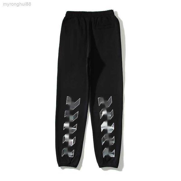 

men's pants high street casual square print loose guard pphu 5x8l, Black