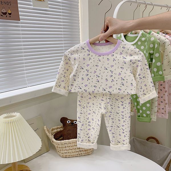 

rompers 9m6t babies 100% cotton soft underwear clothes suit cute cartoon printing clothings set kids infant girl boy pajamas 2pcs 230427, Blue
