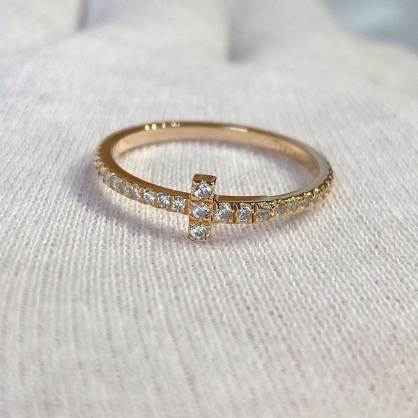 

2023 luxury quality charm punk band ring with diamond in two colors plated v gold material have box stamp ps7916a, Silver