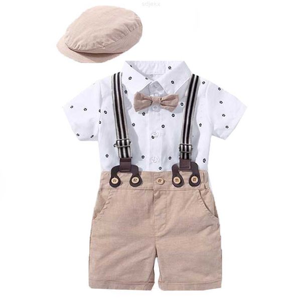 

clothing sets newborn boys gentleman clothes outfit suit set baby tie bow, White