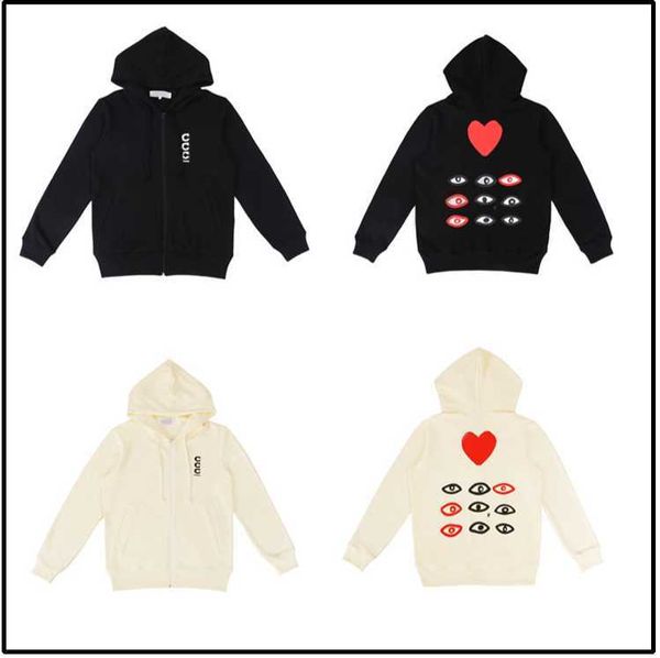 

2023 play designer men's hoodies fashion hearts badge hoodie trend cotton sweatshirts women's clothing labels complete hk, Black