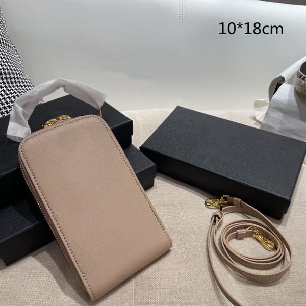 

2023 designer mini phone bags men & women crossbody shoulder bag fashion purses wallets card holders triangle plain colors quality