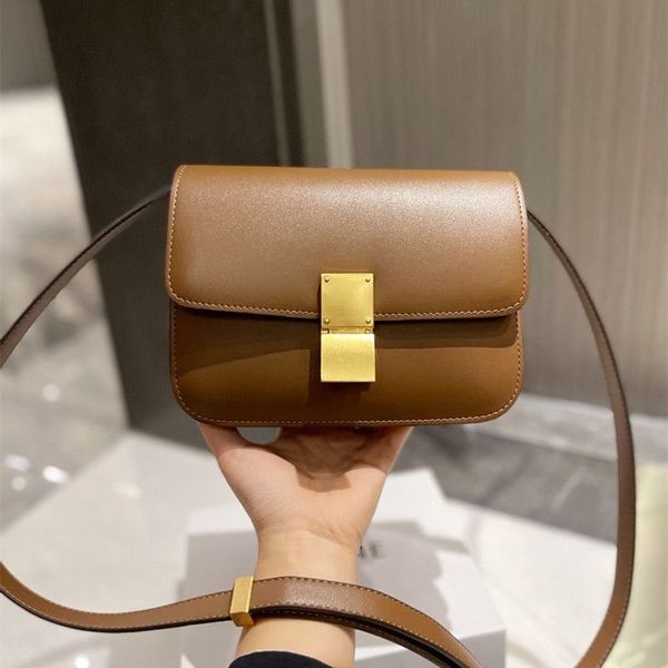 

7a r brand luxury women's bag small square leather shoulder messenger postman crossbody saddle box tofu retro classic fashion baguette