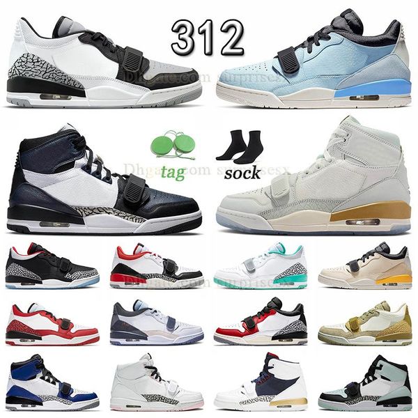 

new fashion jumpman 312 basketball shoes leagcy 312 pale blue light smoke grey sail pistachio frost midnight navy men women sneaker trainer