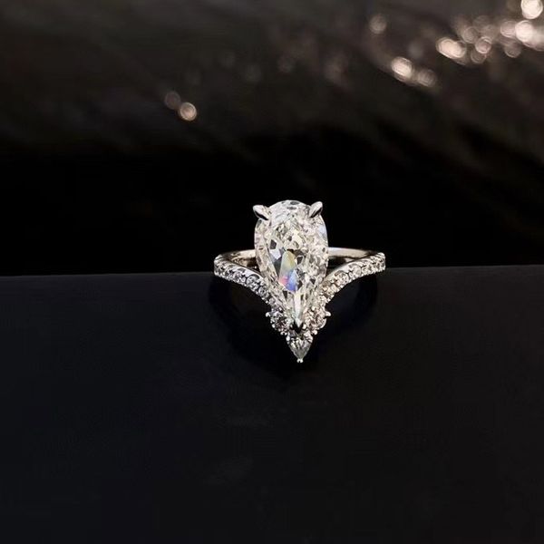 

2023 luxury quality charm punk band ring with sparkly diamond special design have stamp ps7911a, Golden;silver