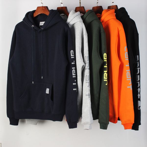 

winter plush pullover, spring and autumn trendy brand youth casual men's hooded hooded sweater, suitable for men and women in loose fa, Black