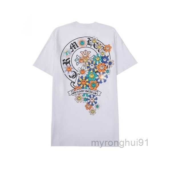 

men's t-shirts luxury heart summer mens t shirt ch brand chromes letter sanskrit cross pattern designers pullover cotton tshirts woman, White;black