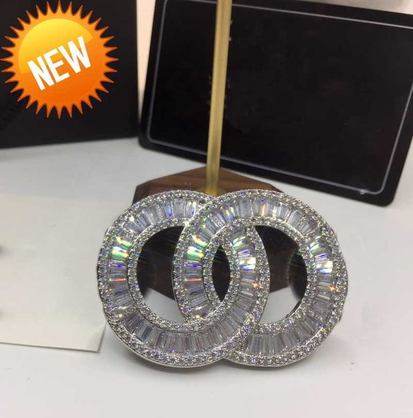 

ch crystal brooch diamond stamp on the back brand jewelry luxury advanced brooches for designer pins exquisite gift aaaaa highest counter qu, Gray
