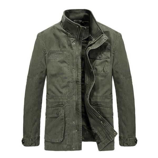 

men's jackets autumn men's jacket pure cotton standing collar large medium long men's casual jacket loose dad's middle a, Black;brown