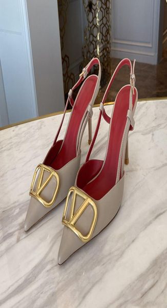 

women brand sandals high heel pointed shoes metal buckle shiny rhinestone thin heels 4cm 6cm 8cm 10cm genuine leather women039s5293278, Black