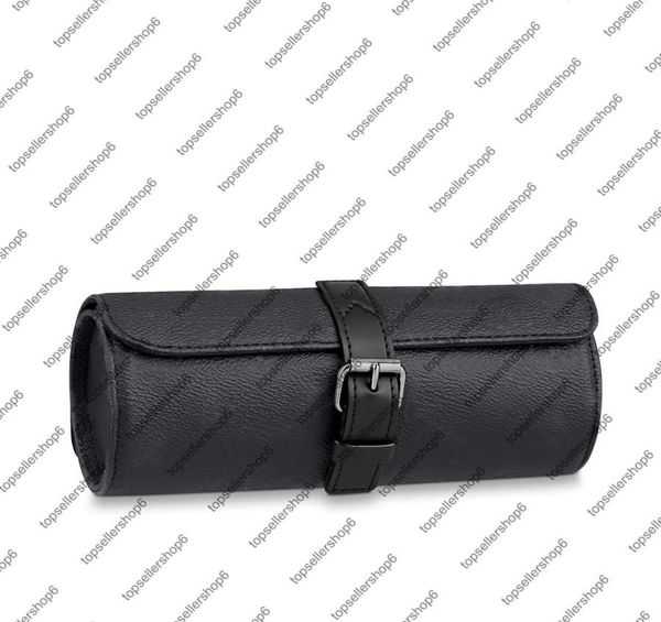 

m43385 m47530 n41137 3 watch case canvas check elegant eclipse real calf leather removable three watchcase1157230