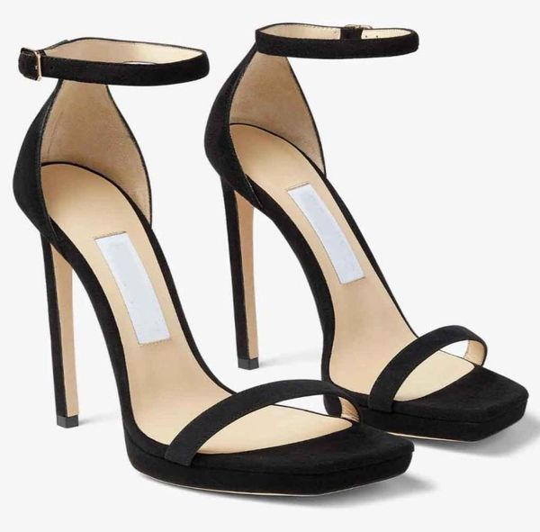

elegant brand alva sandals shoes women strappy pumps high stiletto heel evening dress lady gladiator sandalias eu35434755683, Black