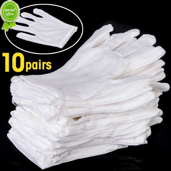 

new white cotton jewelry inspection lightweight work gloves dry hands gloves ceremonial glove for women men