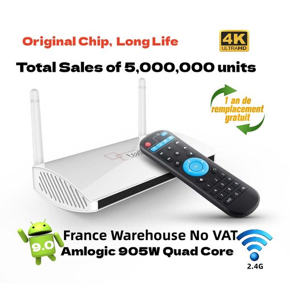 

leadcool s905w smart android tv box 1g 8g 2g 16g amlogic s905w quad core setbox android 9 support wifi france warehouse no extra vat
