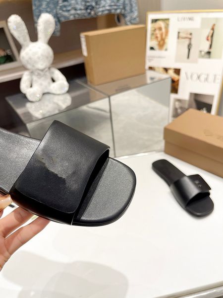 

wholesale paris men women summer sandal shoes luxury designer flip flops brands letter genuine leather beach flat casual slippers 0412, Black