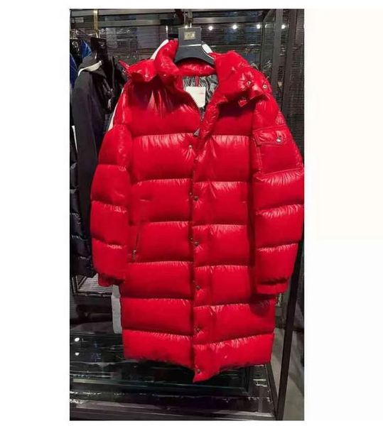 

puffer jackets mens down jacket mid-length hanoverian french brand european high-end street hip-hop couple jackets parkas, Black