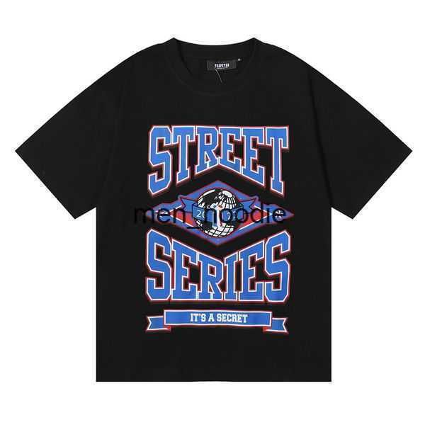 

2023 new mens trapstar t shirt short sleeve print outfit chenille tracksuit black cotton london streetwear s-xl 4g4zf, White;black