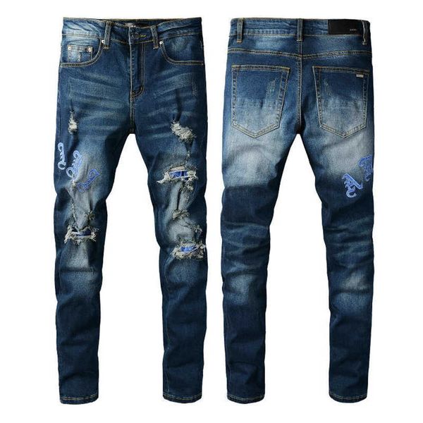 

pants 2023 new arrivals mens luxury designer biker denim jeans holes trousers jean coolguy man clothing #838, Blue