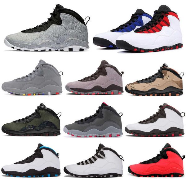 

jumpman 10s 10 basketball shoes retro mens seattle tinker gs fusion red steel grey woodland camo chicago desert camo wra sports trainers sne